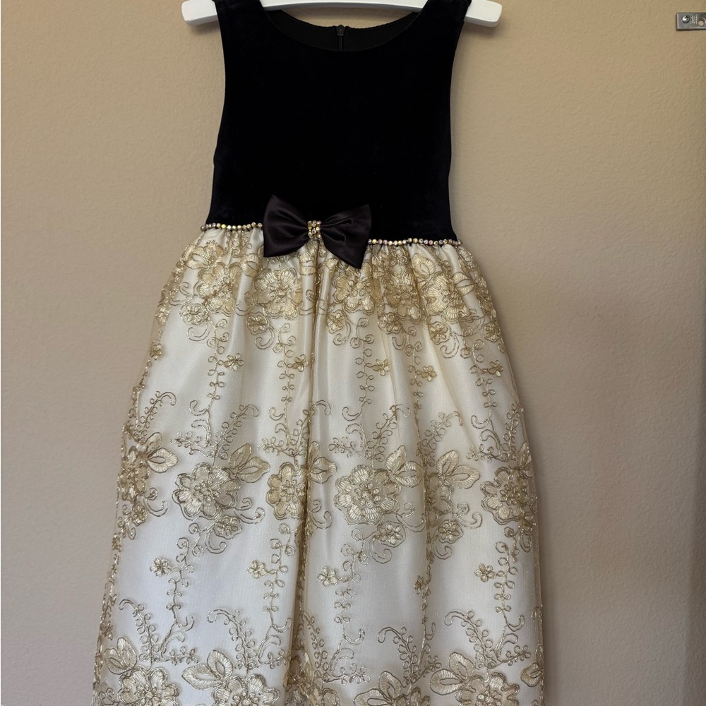 American Princess Black and Gold Formal Dress